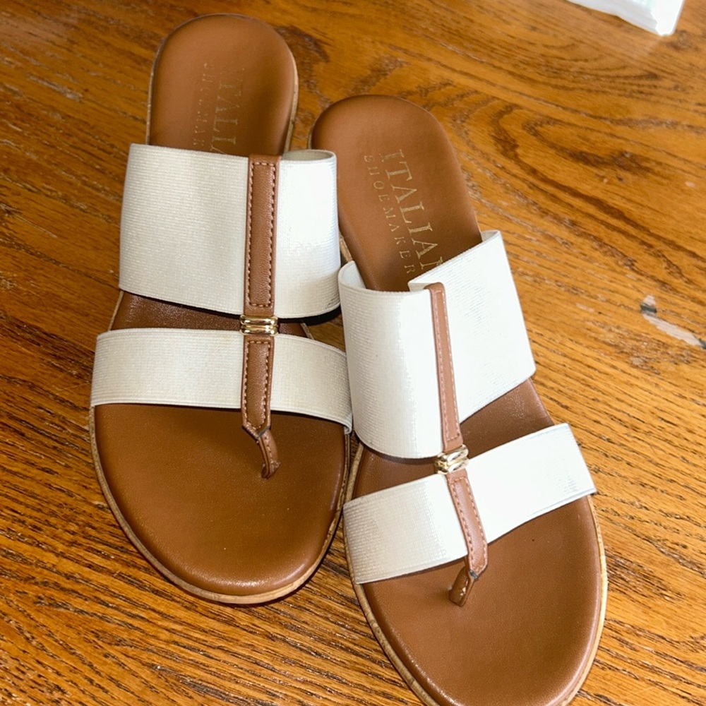 Brown and white wedges